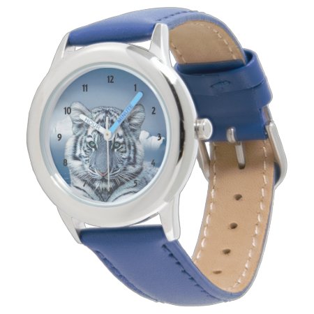 Blue White Tiger Watch