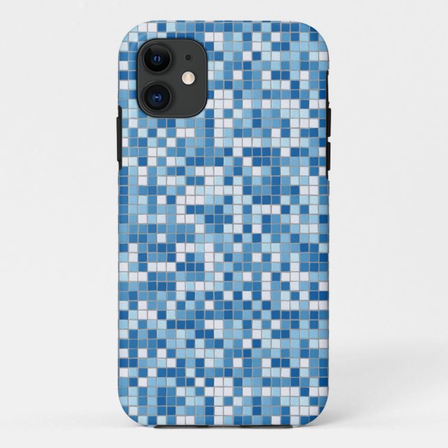 blue white tiles iphone 6 case (Back)