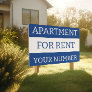 BLUE WHITE TRENDY APARTMENT CONDO FOR RENT SIGN