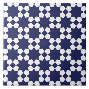 Blue &white vector seamless pattern ceramic tile