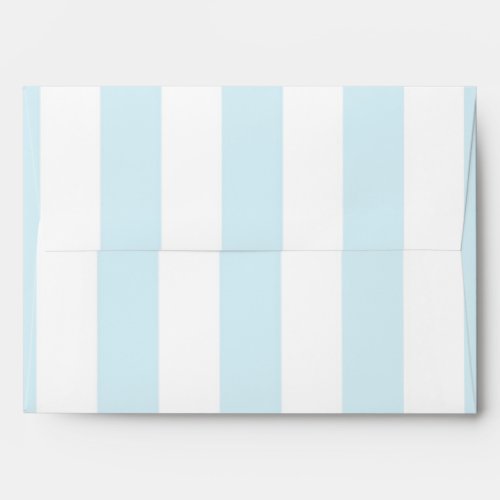 Blue  White Vertical Stripes Invitation Envelope