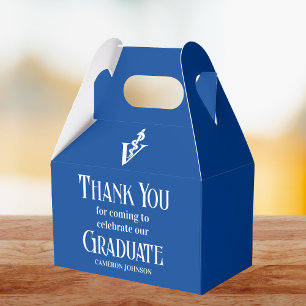 Blue White Veterinary School Graduation Party Favor Boxes