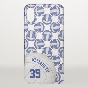 blue white volleyball girls' team colors iPhone x case