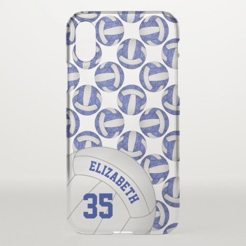 blue white volleyball girls team colors iPhone x case