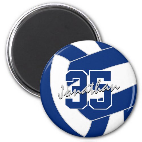 blue white volleyball team colors gifts magnet