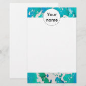 Blue white watercolor splashes (Front/Back)