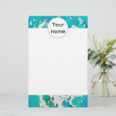 Blue white watercolor splashes (Standing Front)