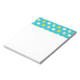 Blue White Yellow Colorful Eggs Bird Nests Dots Notepad