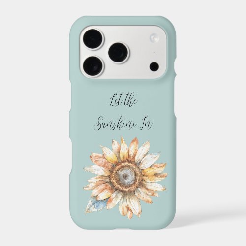 Blue White Yellow Sunflower iPhone 17 Pro Case
