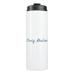 Blue White Your Name Unique Special Minimalist Thermal Tumbler