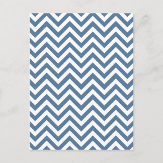 Blue & White Zigzag Pattern Postcard