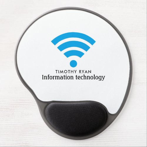 Blue Wi_Fi Logo Information Technology Computer Gel Mouse Pad