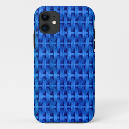 Blue wicker art graphic design iPhone 11 case