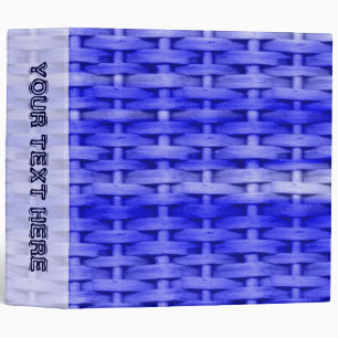 Blue wicker retro graphic design binder