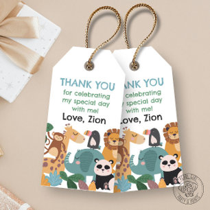Blue Wild Animal Gift Tags