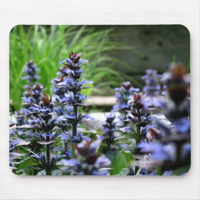 Blue Wild Flowers Mouse Pad (Front)