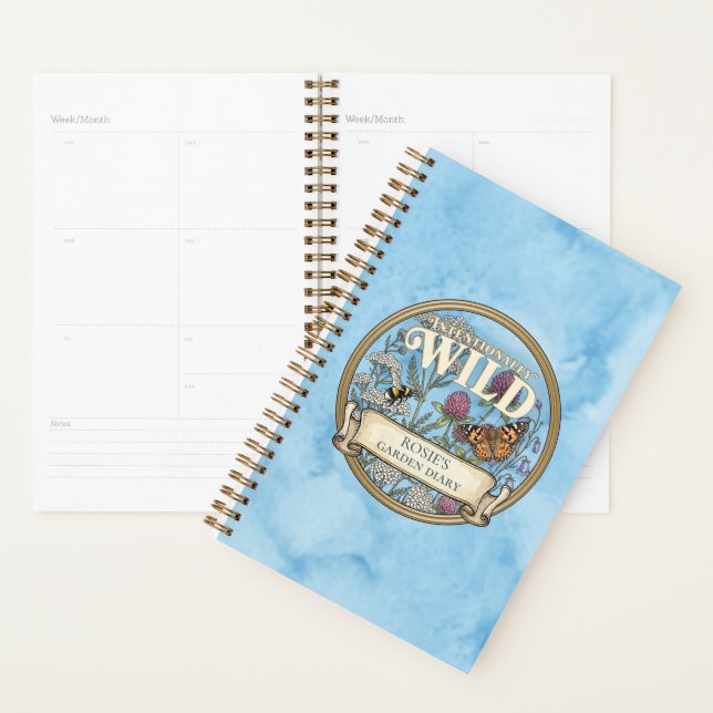 Blue Wild Garden Planner – Custom Diary (Display)
