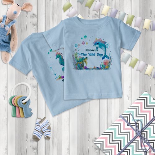 Blue Wild One Oceanic Adventure party  T_Shirt