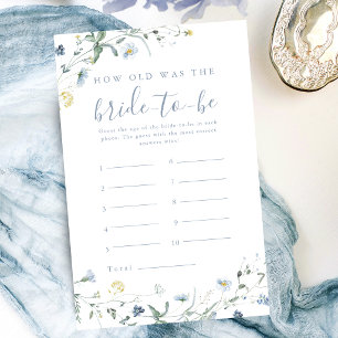Blue Wildflower boho how old was the bride game