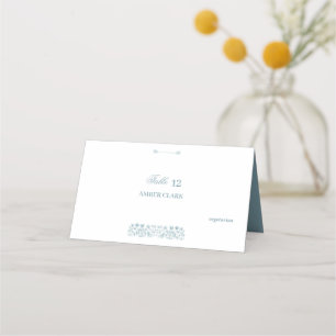 Blue Wildflower Boho Wedding Place Card