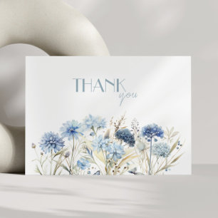 Blue Wildflower Bridal Shower Appreciation Notes