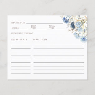 Blue Wildflower Bridal Shower Family Recipes