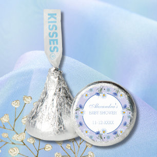 Blue Wildflower Floral Boho Baby Shower  Hershey®'s Kisses®