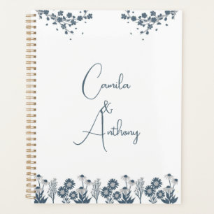 Blue Wildflower Floral Boho Wedding Planner