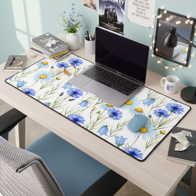 Blue Wildflower Meadow Desk Mat (Creator Uploaded)