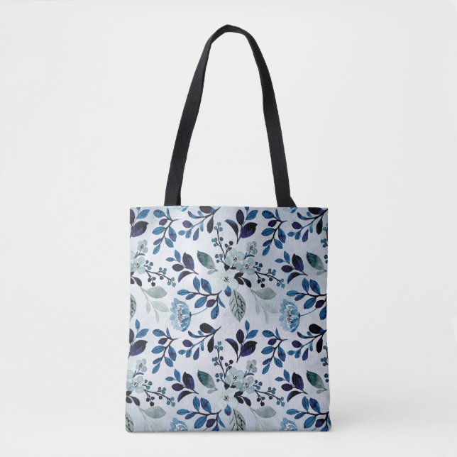 Blue Wildflower Mountain Meadows Tote Bag (Front)