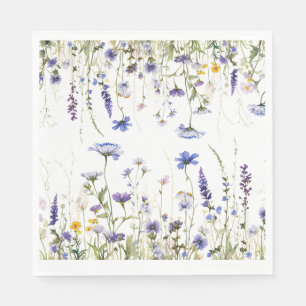 Blue Wildflower Regency Bridal Collection Napkins