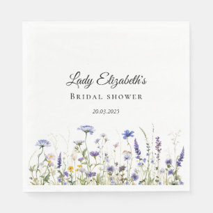 Blue Wildflower Regency Bridal Collection Napkins