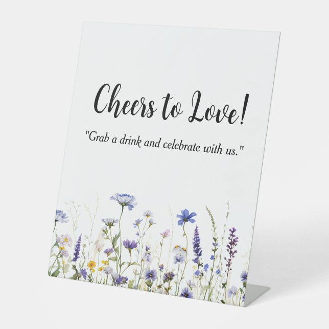 Blue Wildflower Regency Bridal Collection Pedestal Sign (Front)