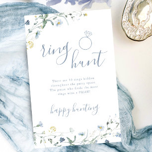 Blue Wildflower ring hunt boho bridal shower game