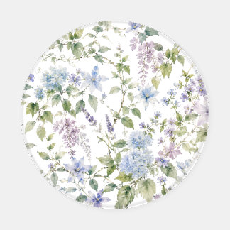 Blue Wildflower Watercolor Coaster Set