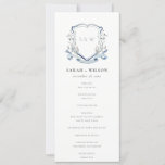Blue Wildflower Watercolor Crest Wedding Program<br><div class="desc">Pastel Wildflower watercolor Collection- it's an elegant watercolor Illustration of blue aqua watercolor delicate wildflowers with a modern minimal touch. Perfect for your modern floral wedding & parties. It’s very easy to customize,  with your personal details. If you need any other matching product or customization,  kindly message via Zazzle.</div>