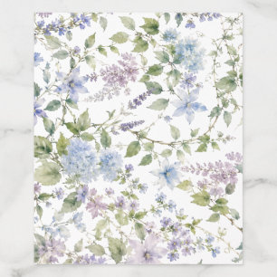 Blue Wildflower Watercolor Envelope Liners