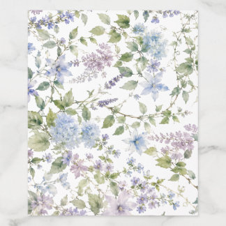 Blue Wildflower Watercolor Envelope Liners