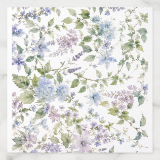Blue Wildflower Watercolor Envelope Liners