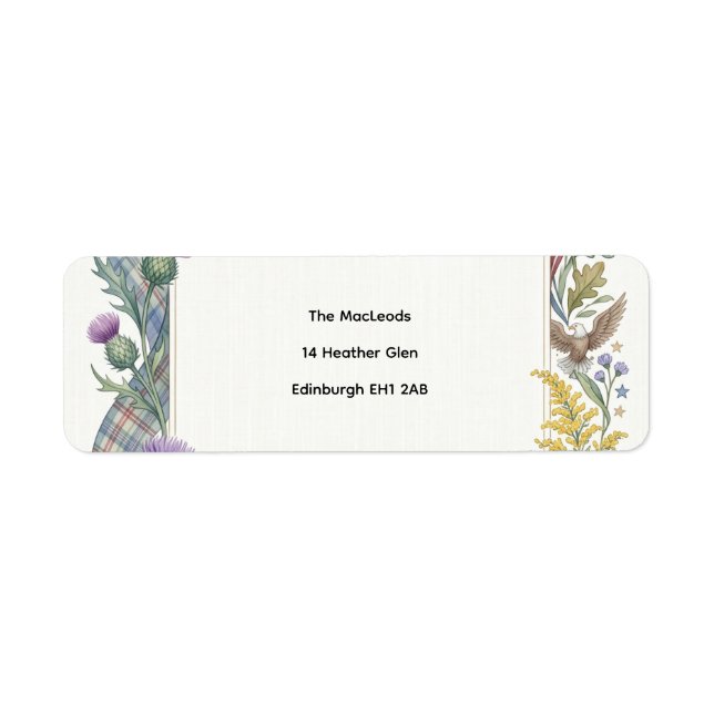 Blue Wildflower Wedding Return Address Label (Front)