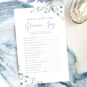 Blue Wildflower what did the groom say game