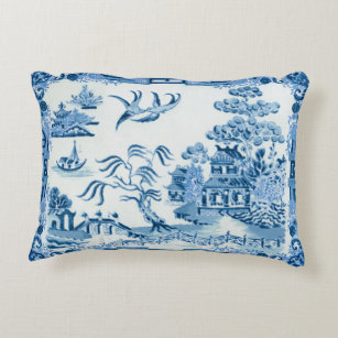 Blue store willow pillows