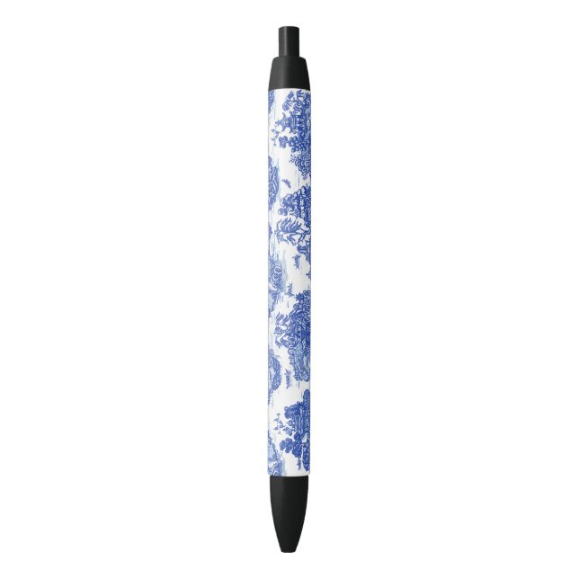 Blue Willow Animal Rabbit Deer Fox Bird Toile Pen (Front Vertical)