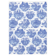 Blue Willow Animal Rabbit Fox Deer Oriental Design