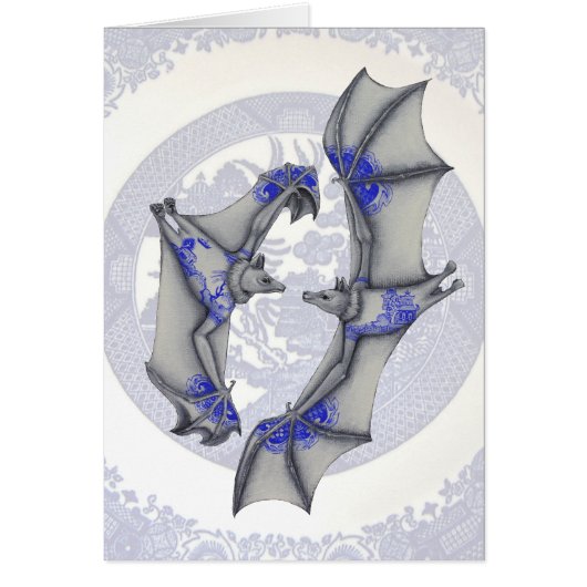 Blue Willow Bats Cards (Front)