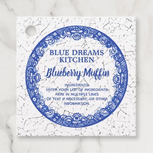 Blue Willow Border Food or Kitchen Bakery Pretty Favor Tags