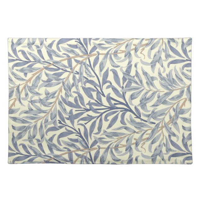Blue Willow Bough (by William Morris) Cloth Placemat (Front)