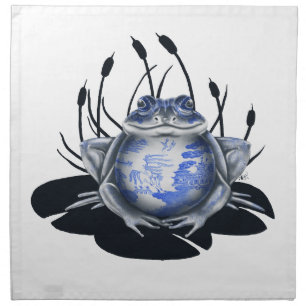 Blue Willow Bull Frog Napkins