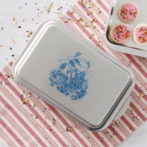 Blue Willow China Design Cake Pan