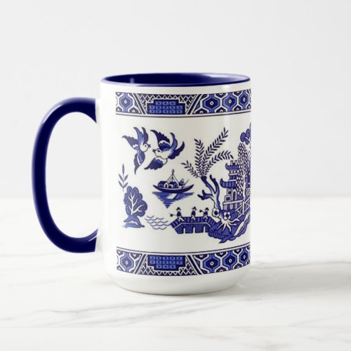 Blue Willow China Design Mug